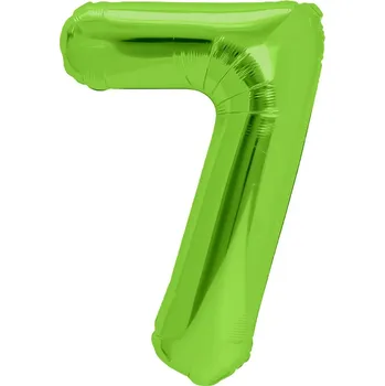 Balónek Id_2339_7zie FÓLIOVÝ BALÓNEK ČÍSLICE 7 ZELENÝ 100cm ZELENÁ SEDM SEDMIČKA ROKŮ