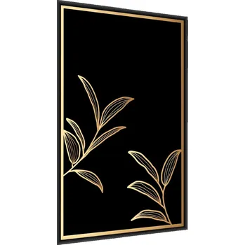 Obraz Plakát na zeď LISTY Line-Art Glamour styl 60x80 cm