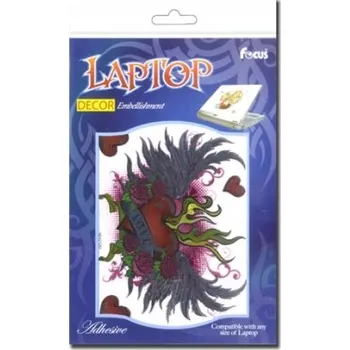 samolepka Samolepky klasické dekorace na notebook okřídlené srdce na notebook Sticker Boo 1 ks