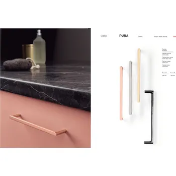 Nábytkové kování Nábytková úchytka VIEFE 0487/256 PURA černá lesklá 0487256Z03