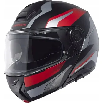 Helma na motorku Výklopná přilba Schuberth Concept Tracer černo-šedo-červená, velikost XXL