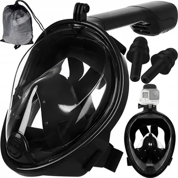 Potápěčská maska Potápěčské Brýle ARSA GO celoobličejová s trubičkou L/XL, černá, antifog