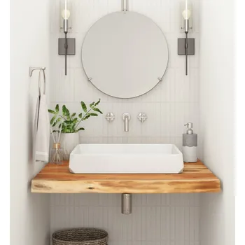 Konferenční stolek vidaXL Koupelnová deska 60x60x3,8 cm čtvercová masivní akáciové dřevo [370306] Barva: Přírodní