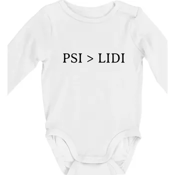 Psi > Lidi - Body kojenecké s dlouhým rukávem - Dlouhý r. do 3 měs ( Bílá )