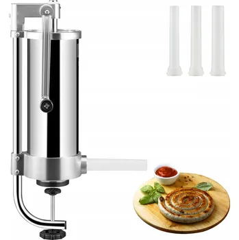 SucceBuy Plnička Do Klobás, Jitrnic Ruční Vertikální 3L 520x153x169MM 3,5KG