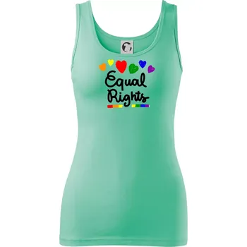 Dámské tričko Equal Rights - srdíčka - Dámské tílko - L ( Mátová )