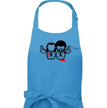 Kuchyňská zástěra PF - Postavičky - Dámská zástěra na vaření - Univerzální velikost ( Světlý tyrkys )