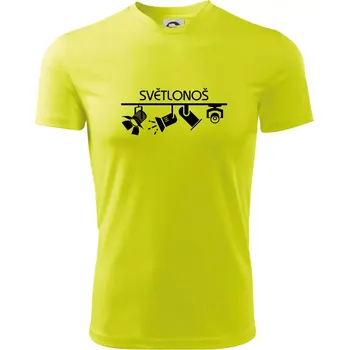 Pánské tričko Osvětlovač - světlonoš - Pánské triko Fantasy sportovní (dresovina) - L ( Neonově žlutá )