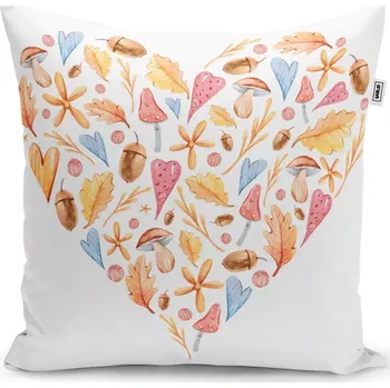 Polštář Dekorační polštář Podzimní srdce - Sablio - 40x40 cm
