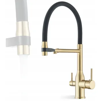 Vodovodní baterie Stojánková kuchyňská baterie Armatura Plus Vitaria zlatá