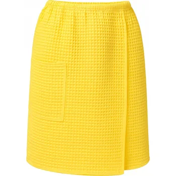 Obraz Vaflový kilt s kapsou VitalHome 100x150 cm na suchý zip do sauny, žlutý