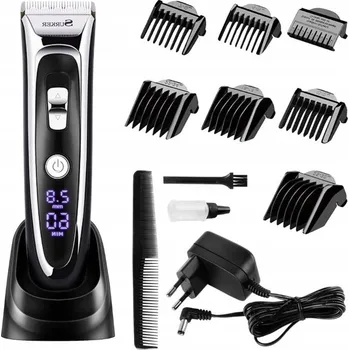 Strojek na vlasy Akumulátorový strojek na vlasy stříbrný keramický 7 nastavení 4-30 mm