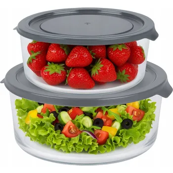 Dóza na potraviny 2 x NÁDOBA NA POTRAVINY LUNCHBOX HERMETICKÁ 950 ml