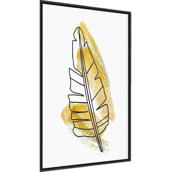 Obraz Plakát v rámu EXOTICKÝ List Line-Art 3D 30x40