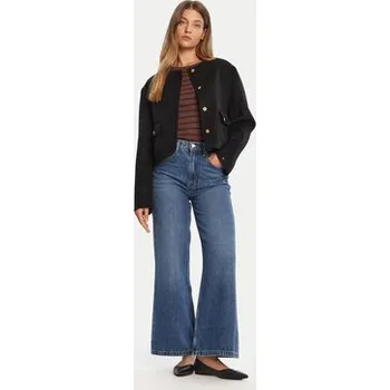 Dámská bunda Tommy Hilfiger Bunda pro přechodné období WW0WW47446 Černá Regular Fit 46