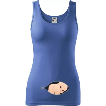 Dámské tričko Miminko a zadeček (Hana-creative) - Dámské tílko - L ( Azurově modrá )