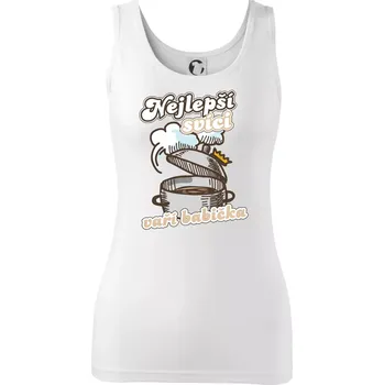 Dámské tričko Nejlepší svíci vaří babička - Dámské tílko - 2XL ( Bílá )