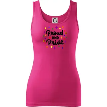 Dámské tričko Proud and pride hvězdy - Dámské tílko - 2XL ( Purpurová )