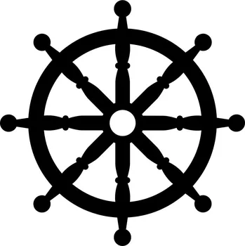 Obraz Samolepka na stěnu kormidlo loď 15x14 cm