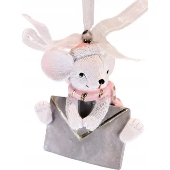 Přívěsek Zdobená zvířátková Vánoční Koule 7 cm 1 ks