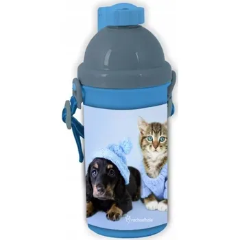 Láhev Lahev Na Pití Pes a kočka modrý Paso 500 ml pejsek
