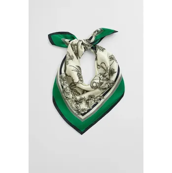 Šátek ŠÁTEK GANT TREE PRINT SILK SCARF GREEN LAGOON