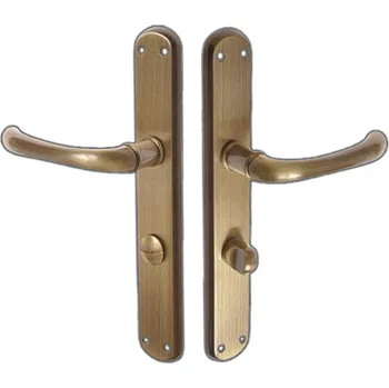 Dveřní kování KLIKA DVEŘNÍ PRO DVEŘE GAJA ŠTÍTEK WC 72 MOSAZNÁ LITÁ PATINA