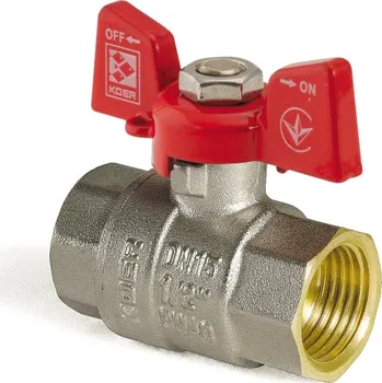 Ventil Kulový kohout motýl červený, KR.217 1/2"FF | KR.217 1/2"FF