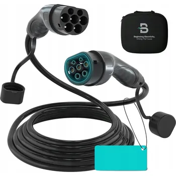 Napájecí kabel Nabíjecí kabel pro elektromobil EV Typ 2, 32A, 7,2kW, 8m, sada s taškou