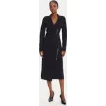 BOSS Midi sukně Feliora 50542878 Tmavomodrá Regular Fit M