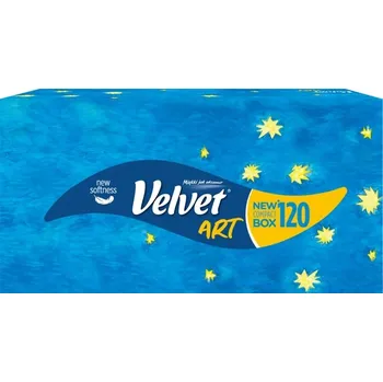 Hygienické kapesníčky bez vůně Velvet 3 vrstvé 120 ks