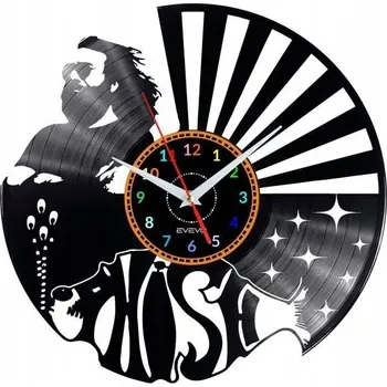 Hodiny PHISH NÁSTĚNNÉ HODINY DEKORATIVNÍ MODERNÍ VINYLOVÁ DESKA