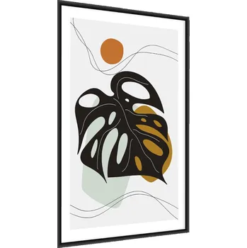 Obraz Plakát na Zeď Černý List Monstera Dekorace 30x40