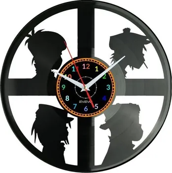 Hodiny ZEĎNÍ HODINY ROCKOVÁ KAPELA Z VINYLOVÉ DESKY DÁREK PAMÁTKA NAROZENINY D