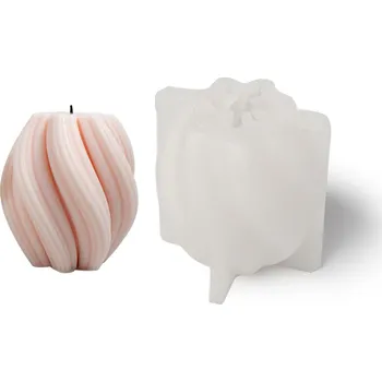 Forma na odlévání Silikonová forma na svíčky, forma sloupek vlny 100x93mm, forma na odlitky