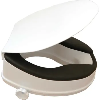 Koupelnové sedátko WC zvýšení s měkkým povrchem s víkem