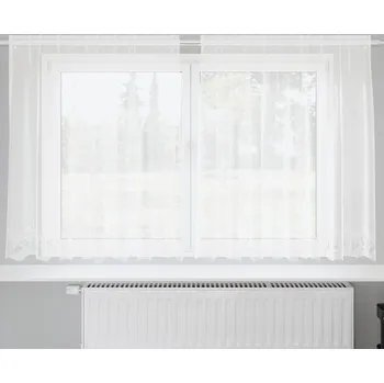 Roleta vidaXL Čipkový Závěs se záclonami Bílá 160 x 200 cm Polyester [4107765]