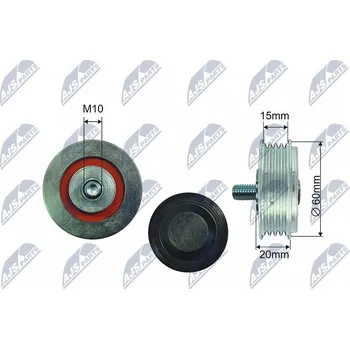 Vratná/vodicí kladka, klínový řemen NTY RNK-AU-036