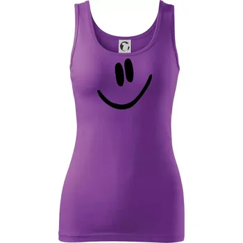Dámské tričko Emoji bez obrysu - usměv - Dámské tílko - 2XL ( Fialová )