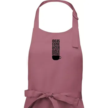 Kuchyňská zástěra Ideas come after coffee - Pánská zástěra na vaření - Univerzální velikost ( Starorůžová )
