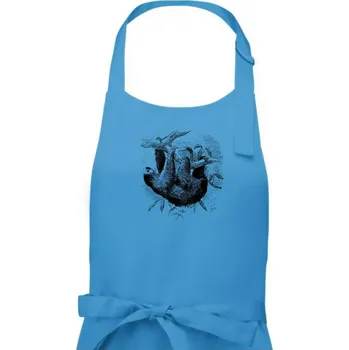 Kuchyňská zástěra Lenochod kreslený - Pánská zástěra na vaření - Univerzální velikost ( Světlý tyrkys )