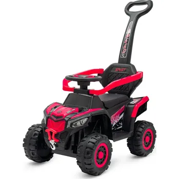 Dětské vozidlo Dětské elektrické odrážedlo Baby Mix Ruggy s vodící tyčí červené