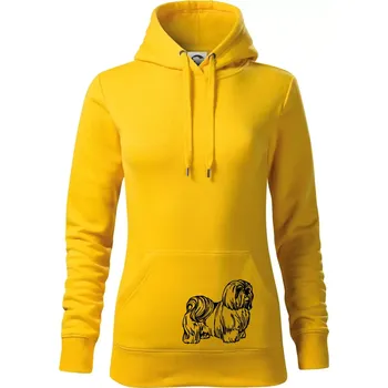 Dámská mikina Shih-tzu - chlupatý - Mikina dámská Cape s kapucí - XS ( Žlutá )