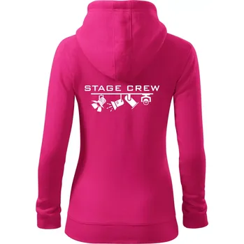 Dámská mikina Osvětlovač - stagecrew - Dámská mikina trendy zipper s kapucí - XL ( Purpurová )