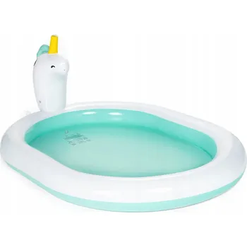 Dětský bazének Nafukovací bazén pro děti s fontánou AQUASTIC bílý 180x135 x19 Odolný