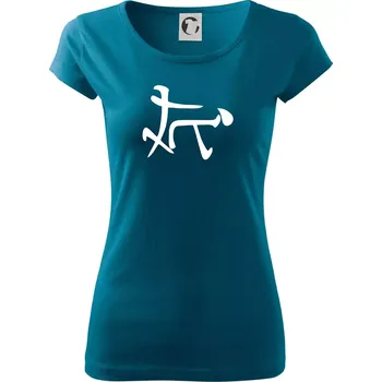 Dámské tričko Čínský symbol - soulož - Dámské triko Pure - 2XL ( Petrolejová )
