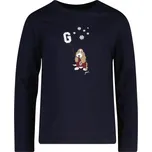 TOP GANT DOG AND SNOWFLAKES PRINT LS TOP EVENING BLUE
