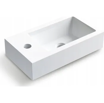 Umyvadlo Umyvadlo na desku obdélníkové Balneo VEGA 40 cm bílé