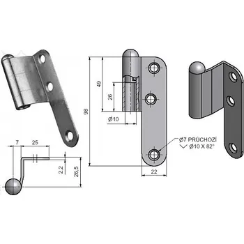 pant Závěs lomený JP5 H.D.''P''Bzn č.93200530