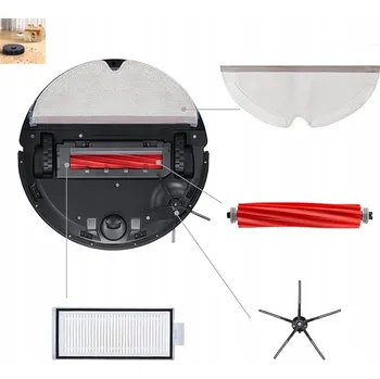 SADA PRO ROBOROCK Q7 MAX/T8: HLAVNÍ KARTÁČ, BOČNÍ KARTÁČ, HEPA FILTR, HADR
